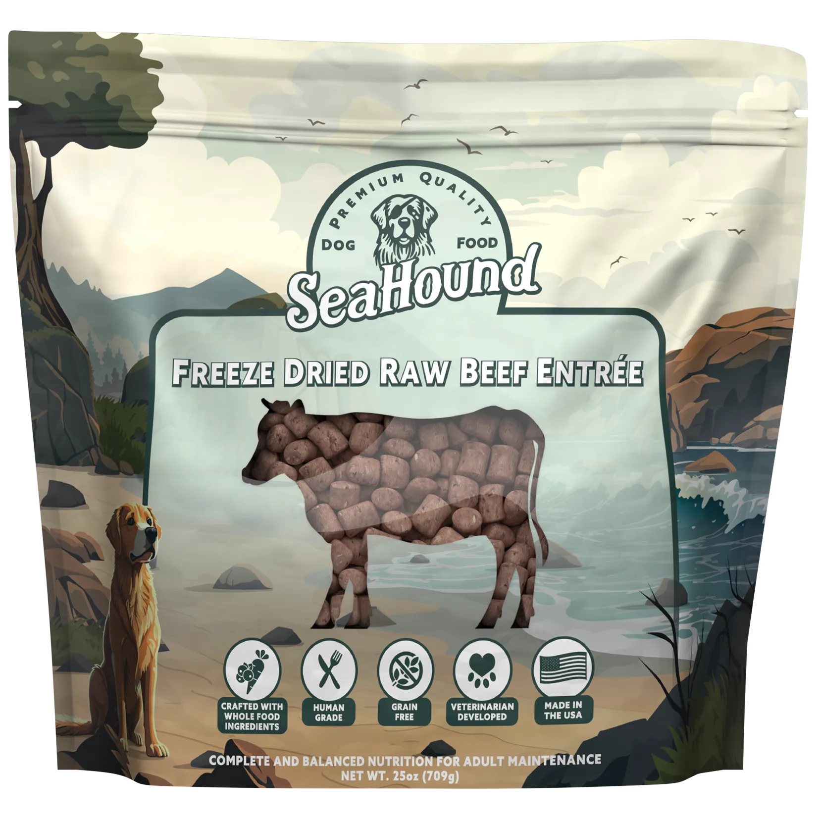 Freeze Dried Raw Beef- large