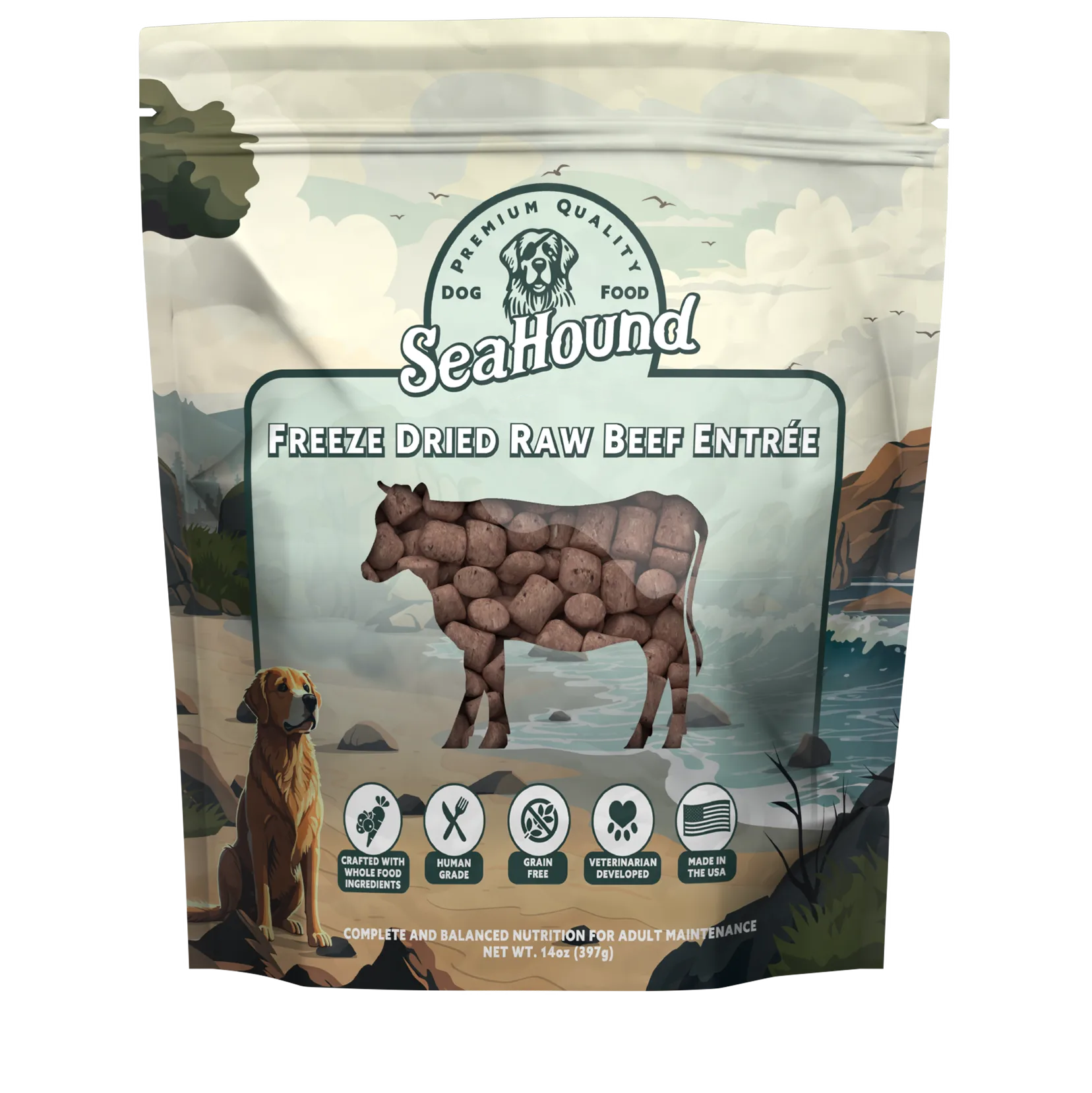 Freeze dried Raw beef-medium